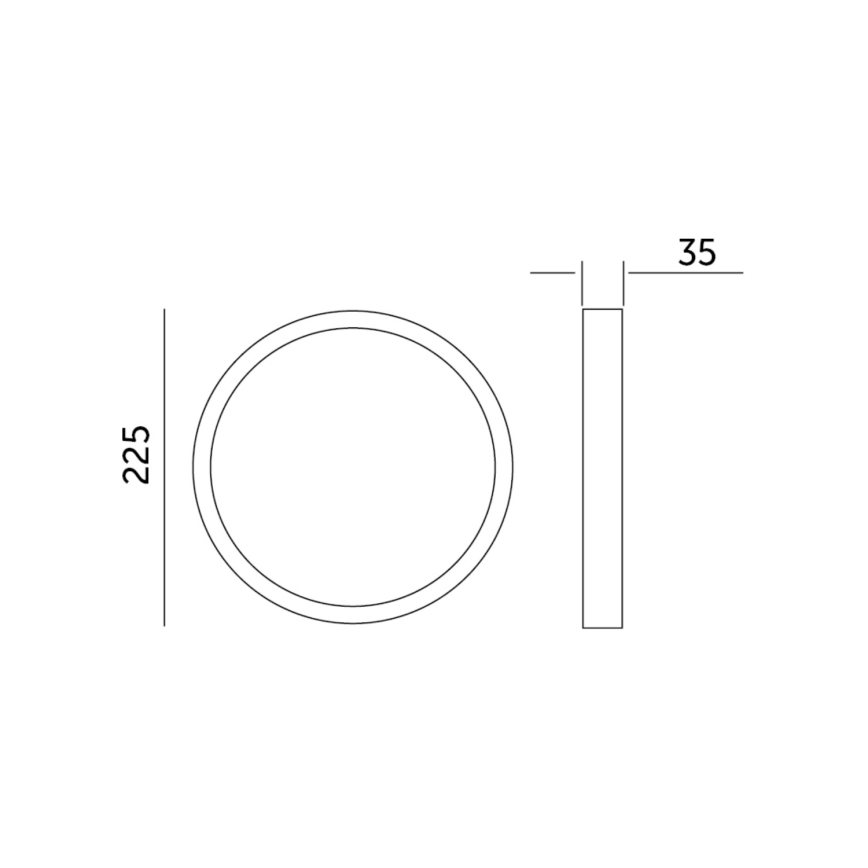 LED Plafon SIGARO CIRCLE LED/18W/230V 4000K IP40