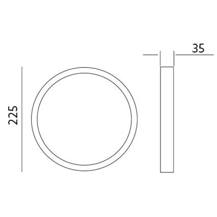 LED Plafon SIGARO CIRCLE LED/24W/230V 4000K IP40