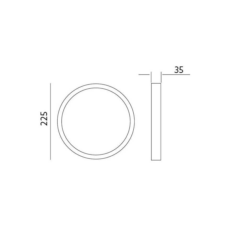 LED Plafon SIGARO CIRCLE LED/24W/230V 4000K IP40