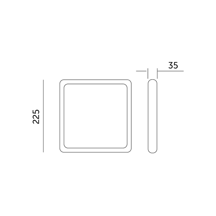 LED Plafon SIGARO SQUARE LED/24W/230V 4000K IP40