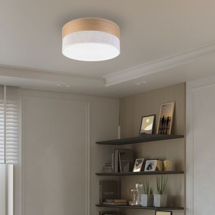 LED Plafon SIRJA WOOD LED/20W/230V śr. 35 cm biały/dąb