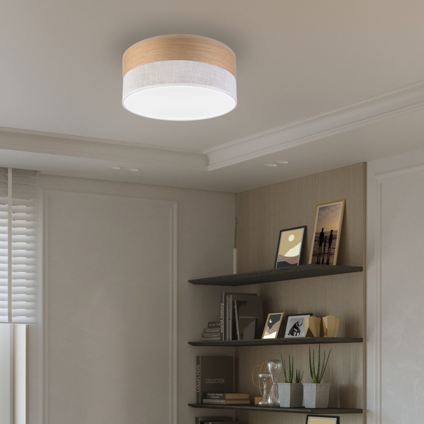 LED Plafon SIRJA WOOD LED/20W/230V śr. 35 cm biały/dąb