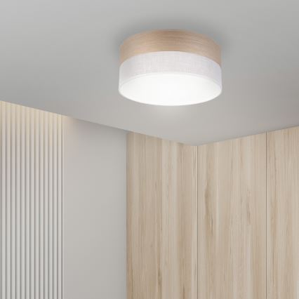 LED Plafon SIRJA WOOD LED/20W/230V śr. 35 cm biały/dąb