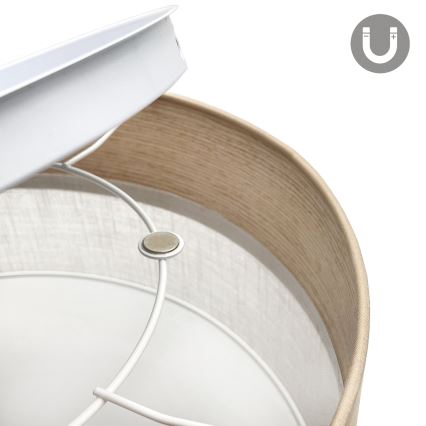 LED Plafon SIRJA WOOD LED/20W/230V śr. 35 cm biały/dąb