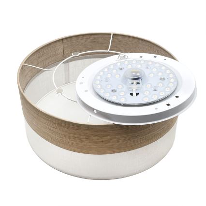 LED Plafon SIRJA WOOD LED/20W/230V śr. 35 cm biały/dąb