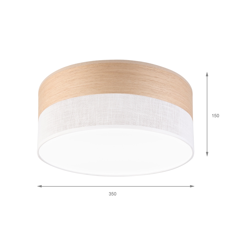 LED Plafon SIRJA WOOD LED/20W/230V śr. 35 cm biały/dąb