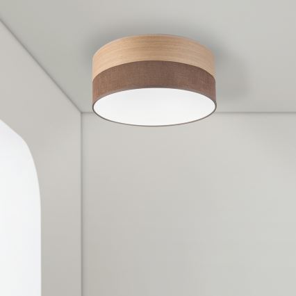 LED Plafon SIRJA WOOD LED/20W/230V śr. 35 cm brązowy/dąb