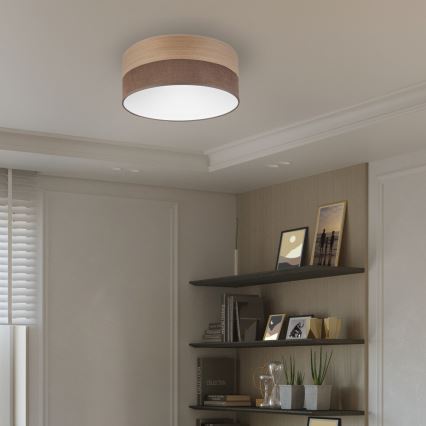 LED Plafon SIRJA WOOD LED/20W/230V śr. 35 cm brązowy/dąb