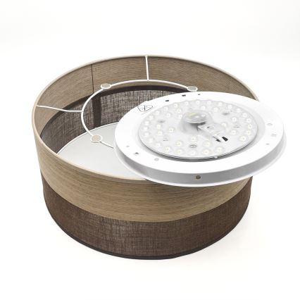 LED Plafon SIRJA WOOD LED/20W/230V śr. 35 cm brązowy/dąb