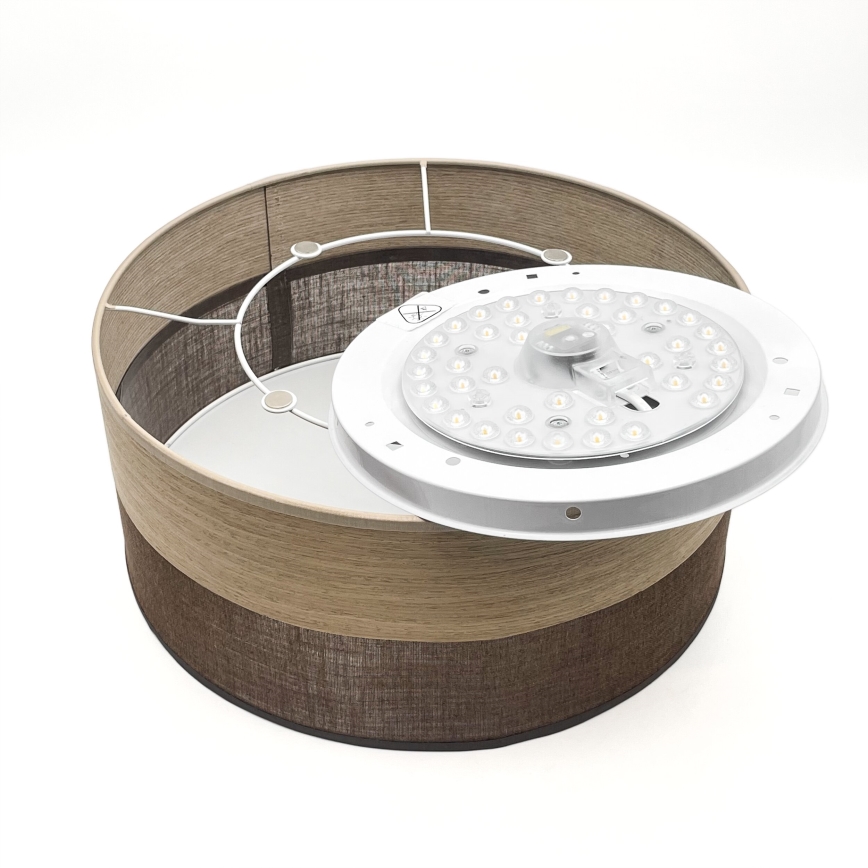 LED Plafon SIRJA WOOD LED/20W/230V śr. 35 cm brązowy/dąb