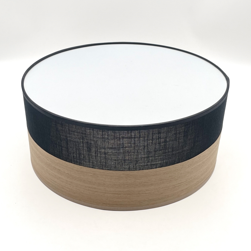 LED Plafon SIRJA WOOD LED/20W/230V śr. 35 cm czarny/dąb