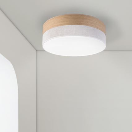 LED Plafon SIRJA WOOD LED/36W/230V śr. 45 cm biały/dąb