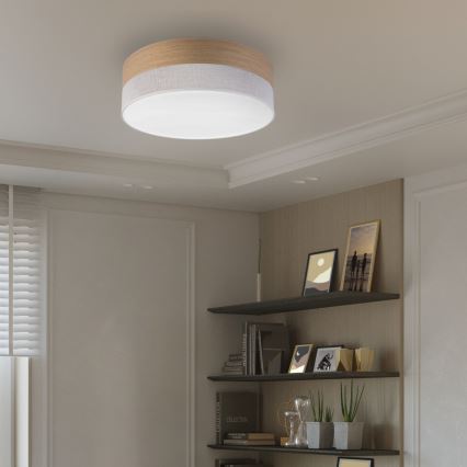 LED Plafon SIRJA WOOD LED/36W/230V śr. 45 cm biały/dąb