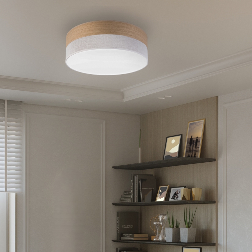 LED Plafon SIRJA WOOD LED/36W/230V śr. 45 cm biały/dąb