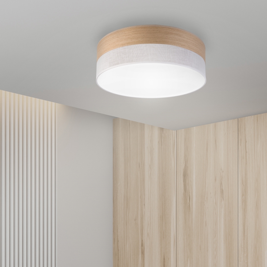 LED Plafon SIRJA WOOD LED/36W/230V śr. 45 cm biały/dąb