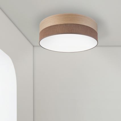 LED Plafon SIRJA WOOD LED/36W/230V śr. 45 cm brązowy/dąb