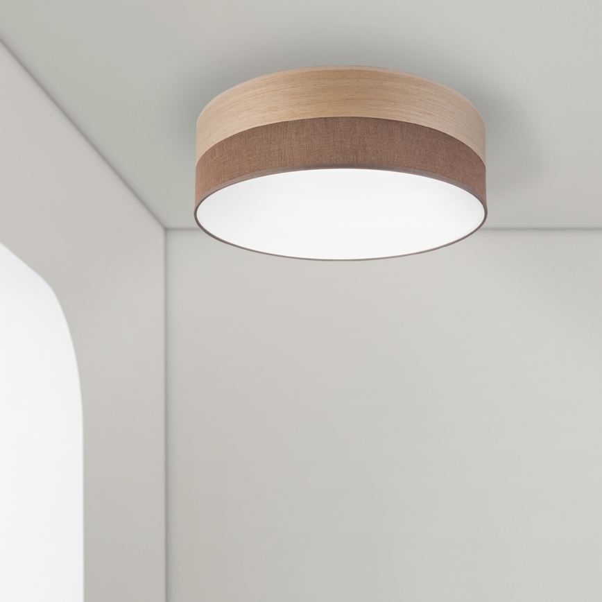 LED Plafon SIRJA WOOD LED/36W/230V śr. 45 cm brązowy/dąb