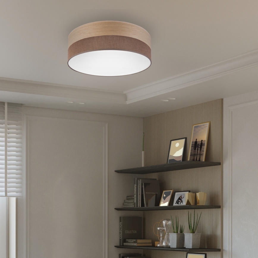 LED Plafon SIRJA WOOD LED/36W/230V śr. 45 cm brązowy/dąb