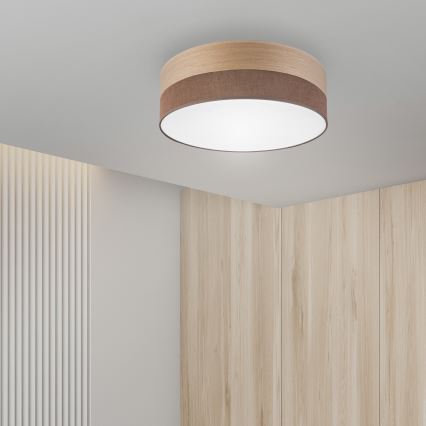 LED Plafon SIRJA WOOD LED/36W/230V śr. 45 cm brązowy/dąb