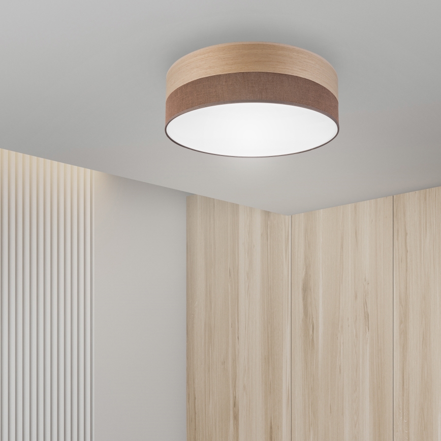 LED Plafon SIRJA WOOD LED/36W/230V śr. 45 cm brązowy/dąb