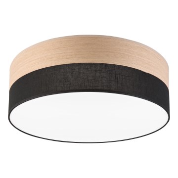 LED Plafon SIRJA WOOD LED/36W/230V śr. 45 cm czarny/dąb
