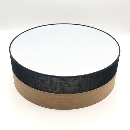 LED Plafon SIRJA WOOD LED/36W/230V śr. 45 cm czarny/dąb