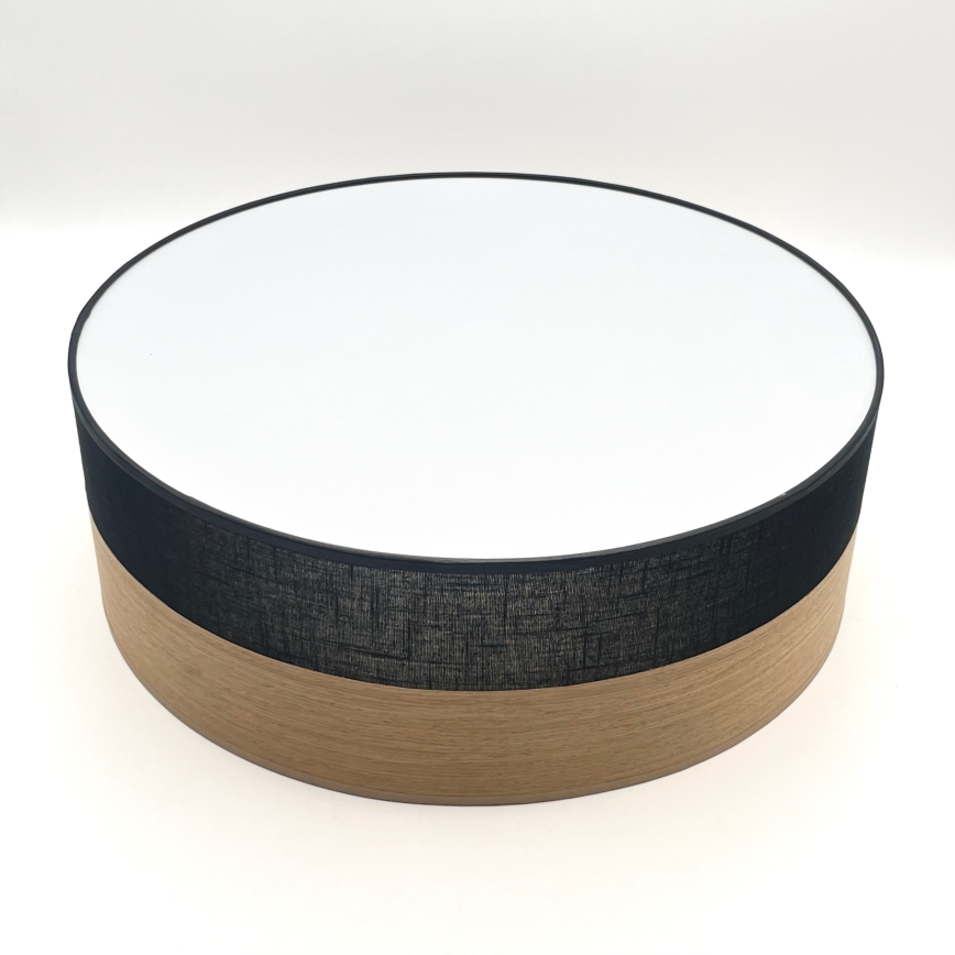 LED Plafon SIRJA WOOD LED/36W/230V śr. 45 cm czarny/dąb