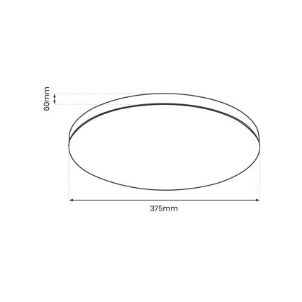 LED Plafon SLIMI LED/24W/230V IP40 czarny