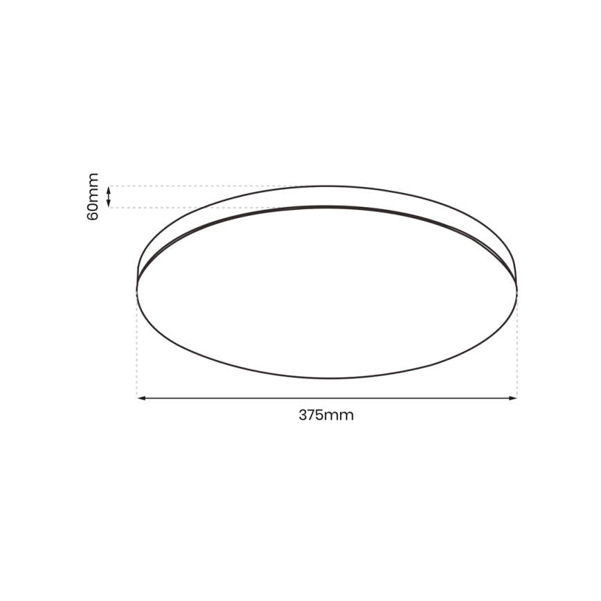 LED Plafon SLIMI LED/24W/230V IP40 czarny