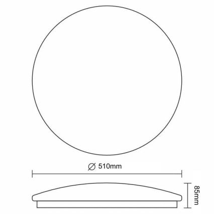 LED Plafon ściemnialny STAR LED/48W/230V 3000-6500K + pilot zdalnego sterowania