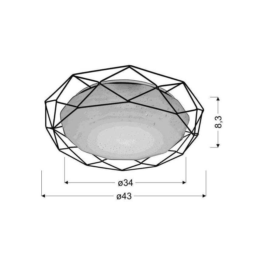 LED Plafon SVEN LED/24/230V złoty