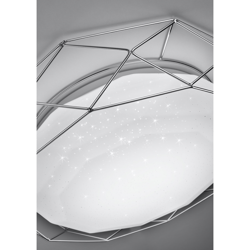 LED Plafon SVEN LED/24W/230V śr. 43 cm chrom błyszczący