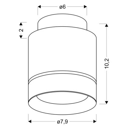 LED Plafon TUBA LED/12W/230V