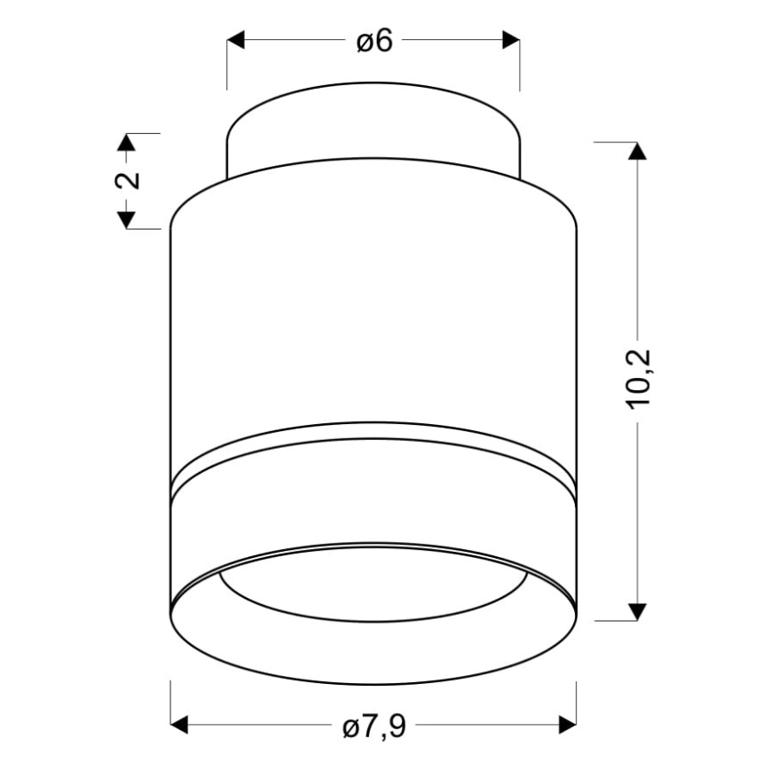 LED Plafon TUBA LED/12W/230V