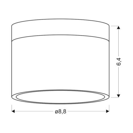 LED Plafon TUBA LED/9W/230V biały/beżowy