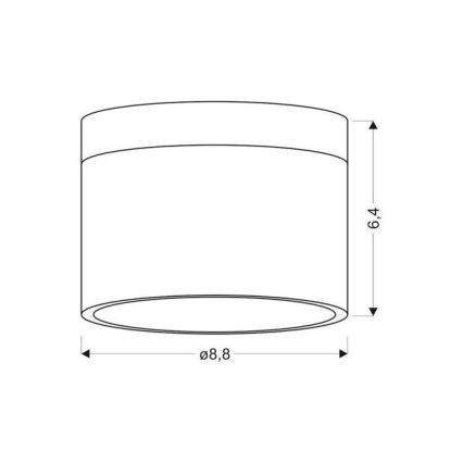 LED Plafon TUBA LED/9W/230V biały/czarny