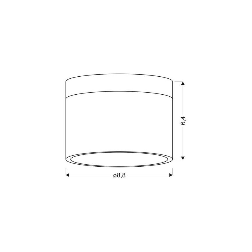 LED Plafon TUBA LED/9W/230V biały/czarny