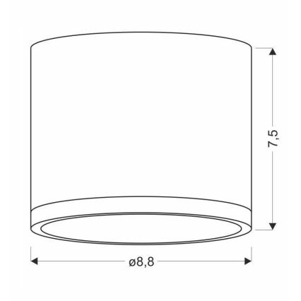 LED Plafon TUBA LED/9W/230V