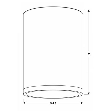 LED Plafon TUBA LED/9W/230V