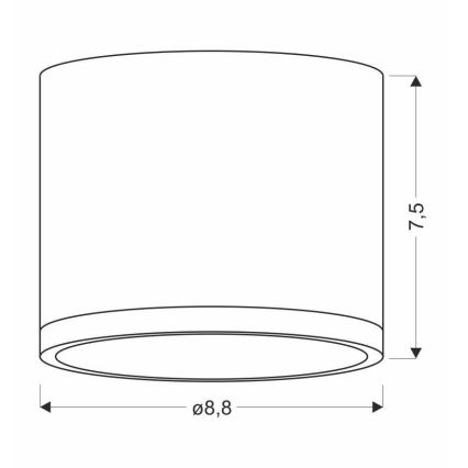 LED Plafon TUBA LED/9W/230V