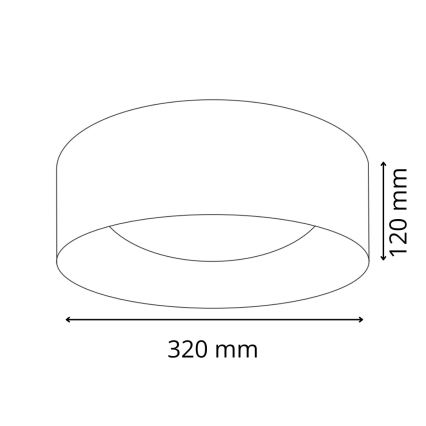 LED Plafon TULUZA LED/18W/230V śr. 32 cm brązowy