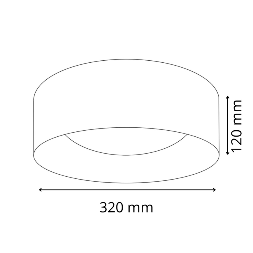 LED Plafon TULUZA LED/18W/230V śr. 32 cm brązowy