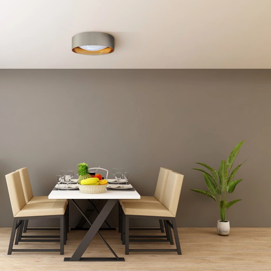 LED Plafon TULUZA LED/18W/230V śr. 32 cm brązowy