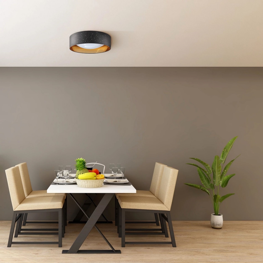 LED Plafon TULUZA LED/18W/230V śr. 32 cm czarny