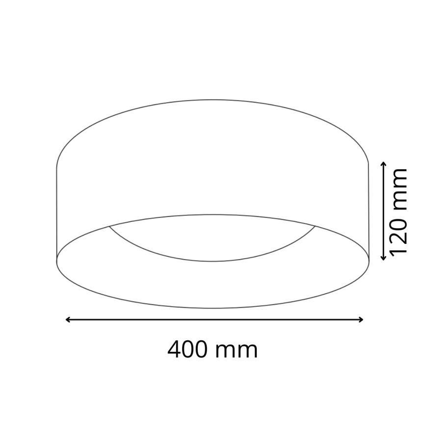 LED Plafon TULUZA LED/24W/230V śr. 40 cm czarny