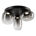 LED Plafon VASO LED/12W/230V śr. 42 cm czarny/dymny