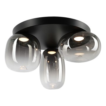 LED Plafon VASO LED/12W/230V śr. 42 cm czarny/dymny