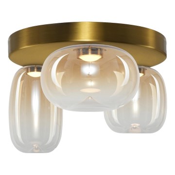 LED Plafon VASO LED/12W/230V śr. 42 cm złoty/dymny