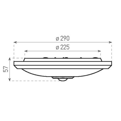 LED Plafon z czujnikiem i moduł awaryjny MANA LED/16W/230V1500 mAh 4000K