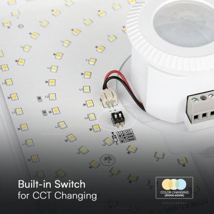 LED Plafon z czujnikiem SAMSUNG CHIP LED/12W/230V 3000/4000/6000K biały
